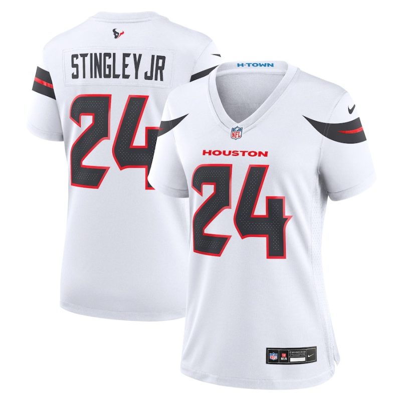 derek stingley jr 24 houston texans women game jersey white