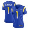 derion kendrick 1 los angeles rams game women jersey royal