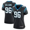 deshawn williams 96 carolina panthers women game jersey black