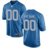 detroit lions custom throwback game men jersey blue