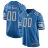 detroit lions custom youth team color game jersey blue