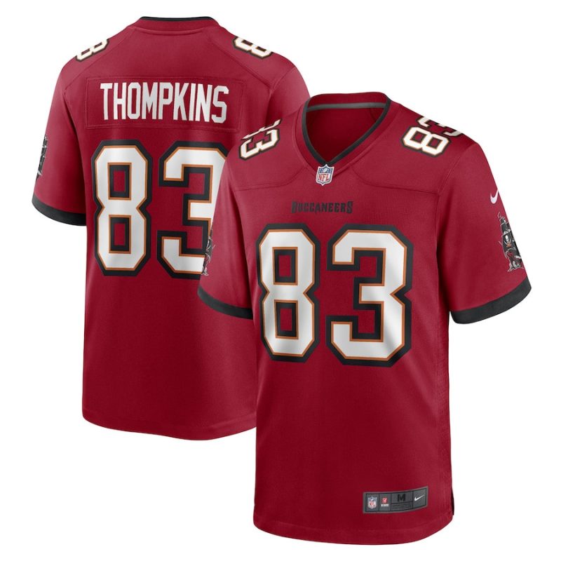 deven thompkins 83 tampa bay buccaneers men game jersey red