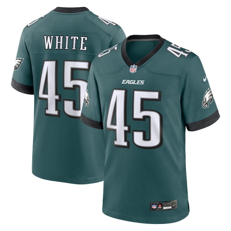 devin white 45 philadelphia eagles game men jersey midnight green