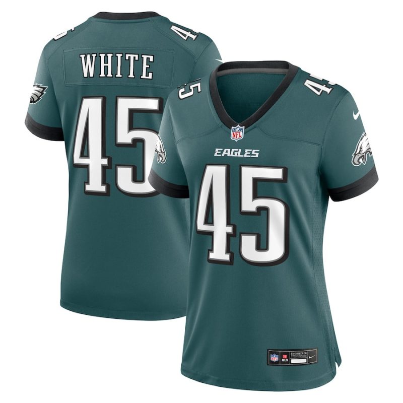 devin white 45 philadelphia eagles women game jersey midnight green