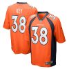 devon key 38 denver broncos mens team game jersey orange