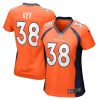 devon key 38 denver broncos womens team game jersey orange