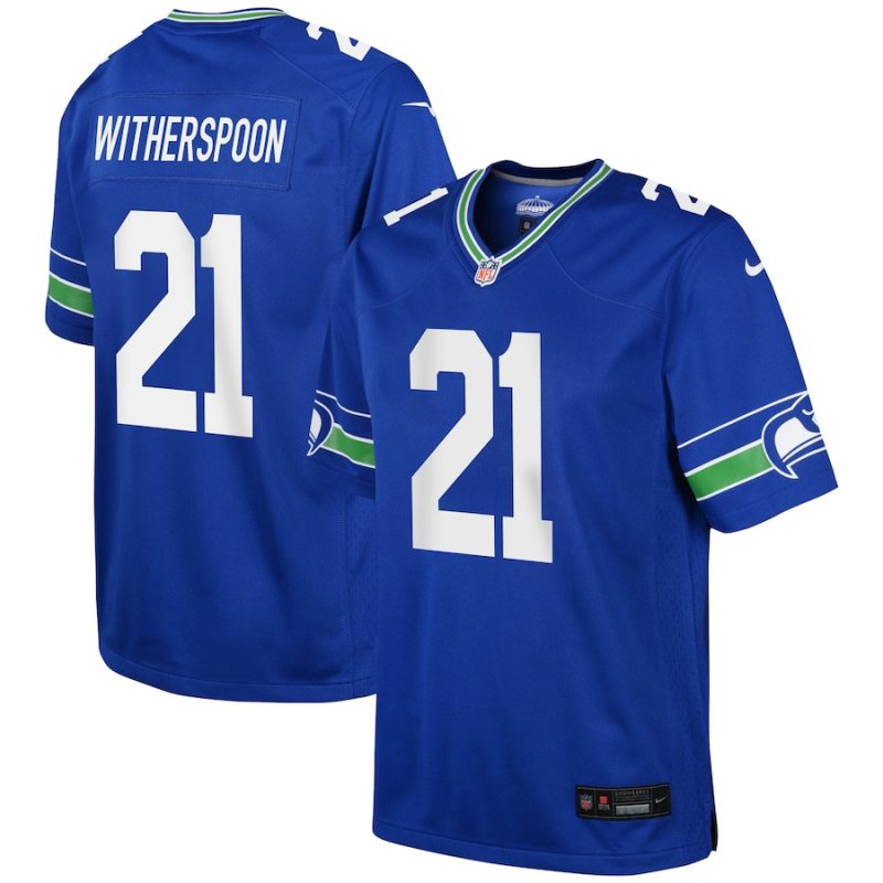 devon witherspoon 21 seattle seahawks youth game jersey royal