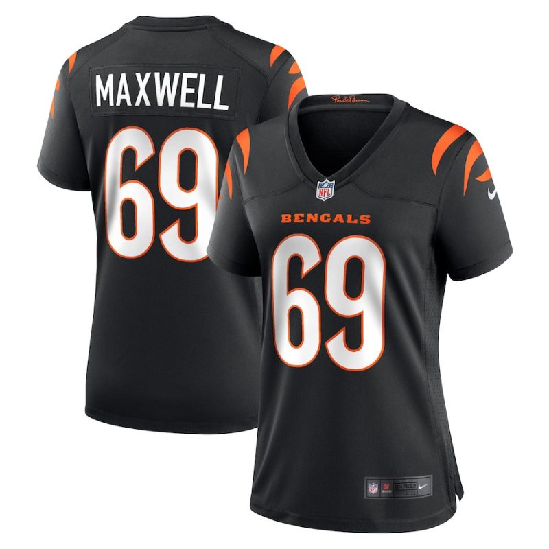 devonnsha maxwell 69 cincinnati bengals women team game jersey black