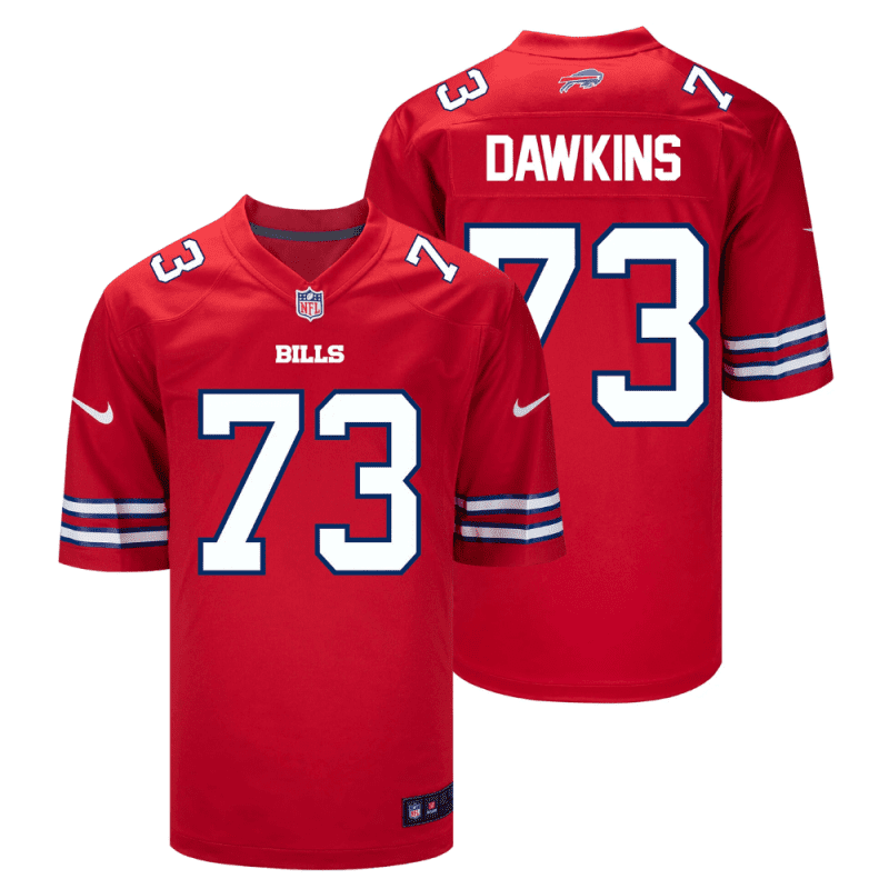 dion dawkins 73 buffalo bills men alternate game jersey red