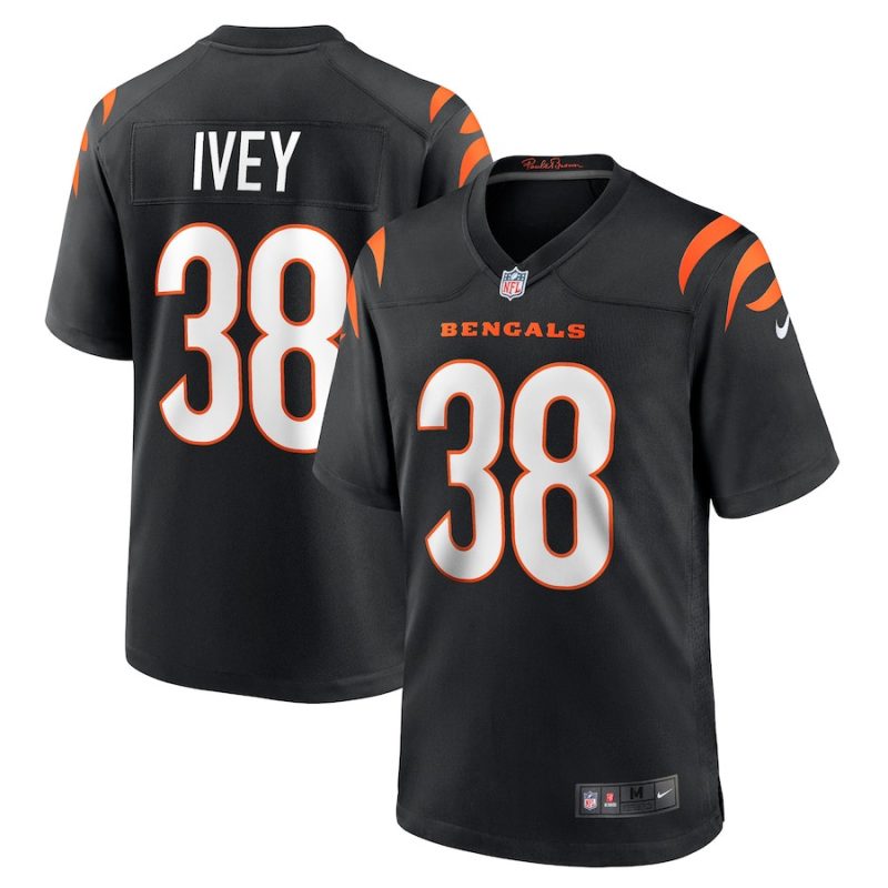 dj ivey 38 cincinnati bengals mens team game jersey black