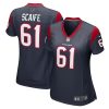 dj scaife jr 61 houston texans women team game jersey navy