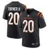 dj turner 20 cincinnati bengals mens team game jersey black