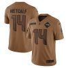 dk metcalf 14 seattle seahawks 2023 salute to service limited jersey brown