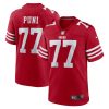 dominick puni 77 san francisco 49ers team game men jersey scarlet