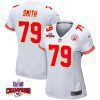 donovan smith 79 kansas city chiefs super bowl lviii champions 4 stars patch game women jersey white