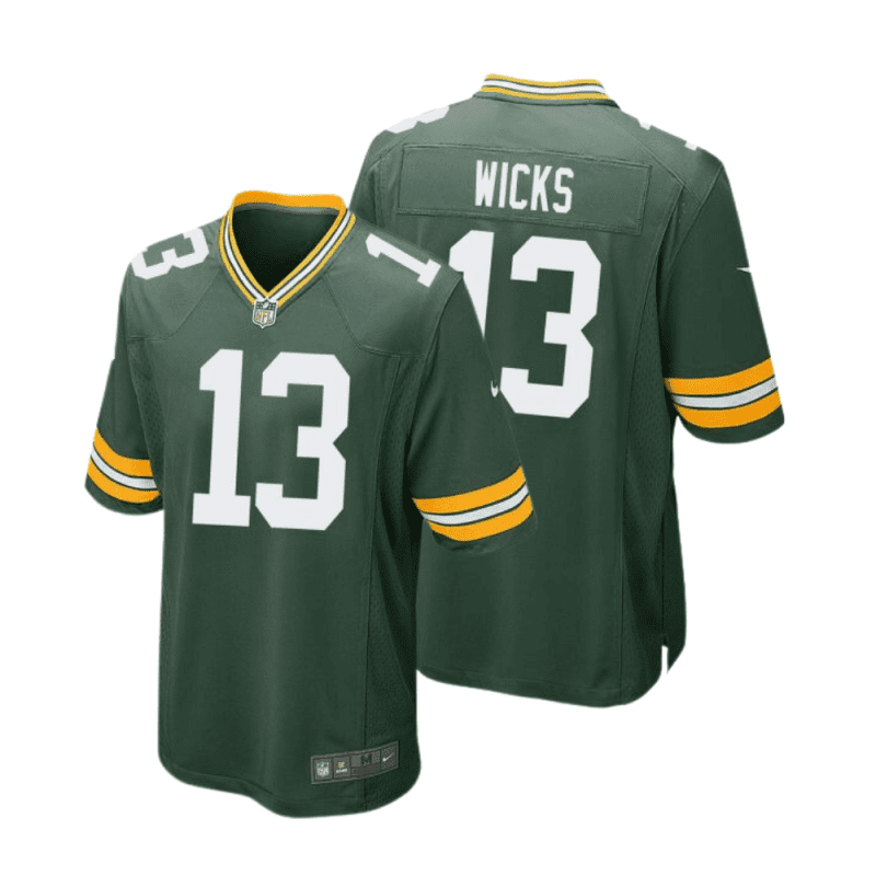 dontayvion wicks 13 green bay packers men home game jersey green