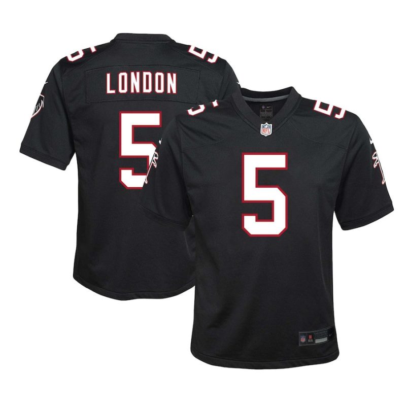 drake london 5 atlanta falcons youth game jersey black