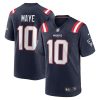 drake maye 10 new england patriots 2024 nfl draft first round pick player game jersey navy