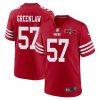 dre greenlaw 57 san francisco 49ers nfc champions patch game men jersey scarlet