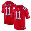 drew bledsoe 11 new england patriots men retired alternate game jersey red