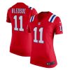 drew bledsoe 11 new england patriots women retired game jersey red