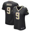 drew brees 9 new orleans saints womens game jersey black