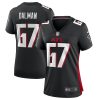 drew dalman 67 atlanta falcons womens game jersey black