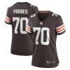 drew forbes 70 cleveland browns womens team game player jersey brown