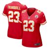 drue tranquill 23 kansas city chiefs women game jersey cardinal