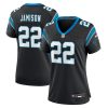 dshawn jamison 22 carolina panthers women team game jersey black