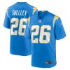 duke shelley 26 los angeles chargers men game jersey powder blue