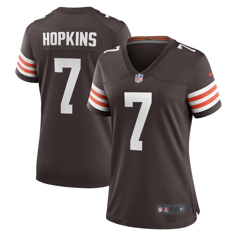 dustin hopkins 7 cleveland browns women team game jersey brown