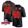 ekow boye doe 40 kansas city chiefs super bowl lviii champions 4 stars patch fashion game men jersey carbon black