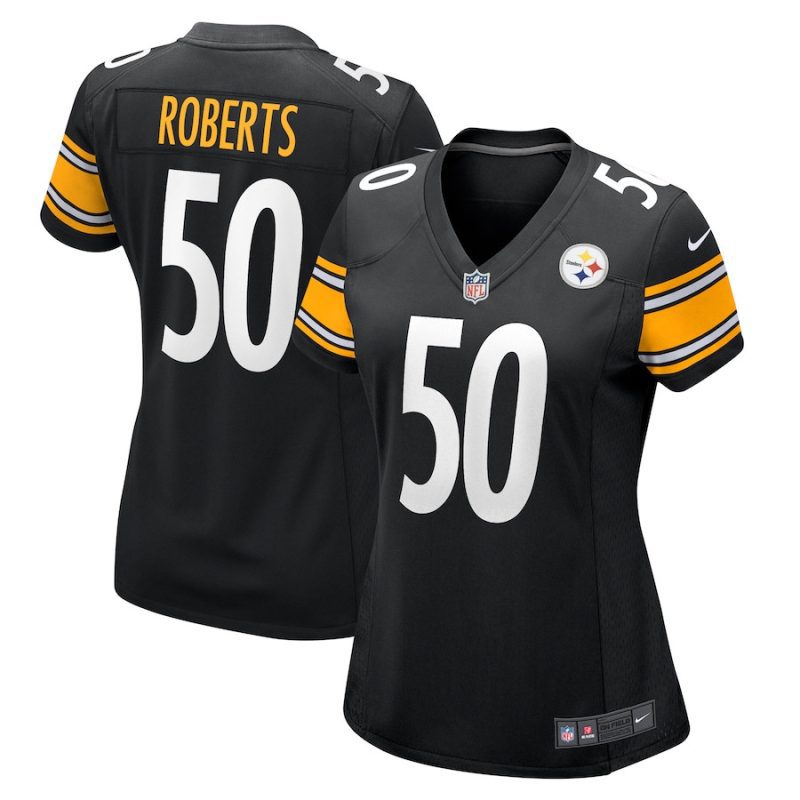 elandon roberts 50 pittsburgh steelers women game jersey black