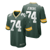 elgton jenkins 74 green bay packers men home game jersey green