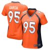 elijah garcia 95 denver broncos womens team game jersey orange