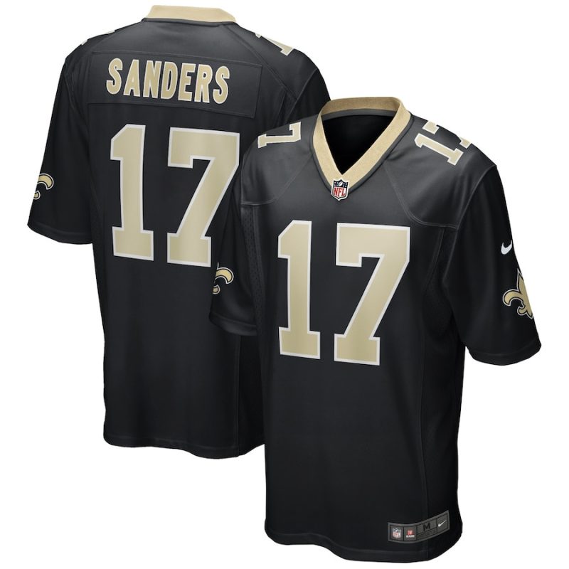 emmanuel sanders 17 new orleans saints mens game jersey black