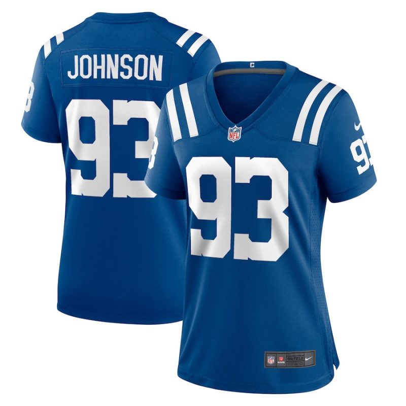 eric johnson 93 indianapolis colts women game jersey royal