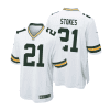 eric stokes 21 green bay packers men away game jersey white