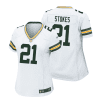 eric stokes 21 green bay packers women away game jersey white