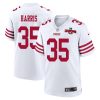 erik harris 35 san francisco 49ers nfc champions patch game men jersey white