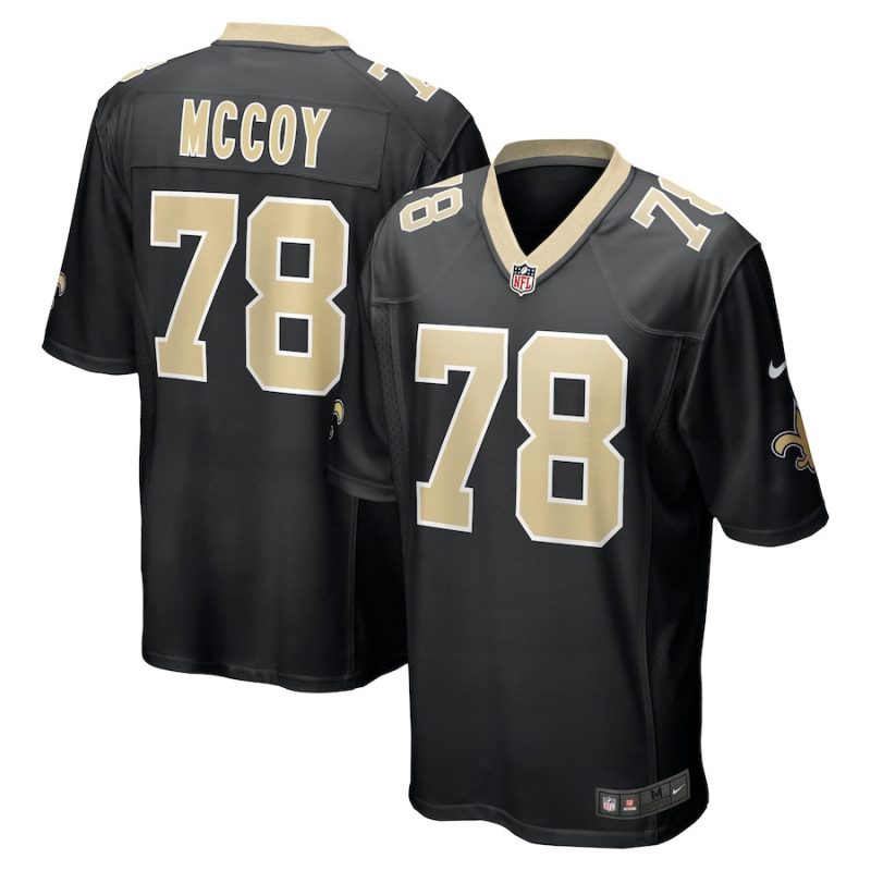 erik mccoy 78 new orleans saints mens team game jersey black