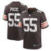 ethan pocic 55 cleveland browns mens game jersey brown