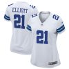 ezekiel elliott 21 dallas cowboys women team game jersey white