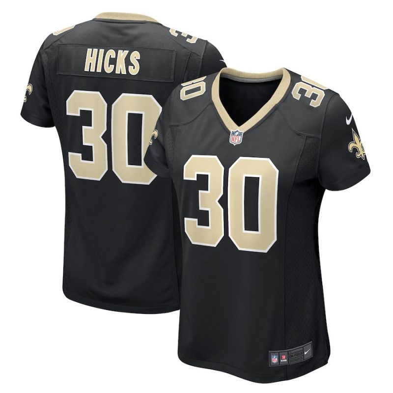 faion hicks 30 new orleans saints women game jersey black