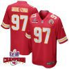 felix anudike uzomah 97 kansas city chiefs super bowl lviii champions 4 stars patch game men jersey red