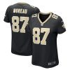 foster moreau 87 new orleans saints womens team game jersey black