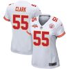 frank clark 55 kansas city chiefs super bowl lvii champions 3 stars women game jersey white