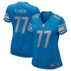 frank ragnow 77 detroit lions women game jersey blue