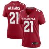 garrett williams 21 arizona cardinals women game jersey cardinal